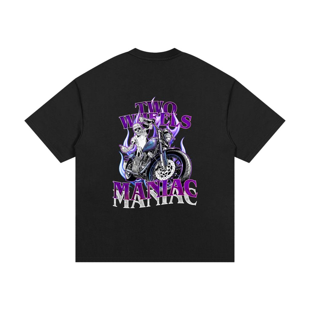 TWO WHEELS MANIAC | Essential Heavyweight Cotton Tee
